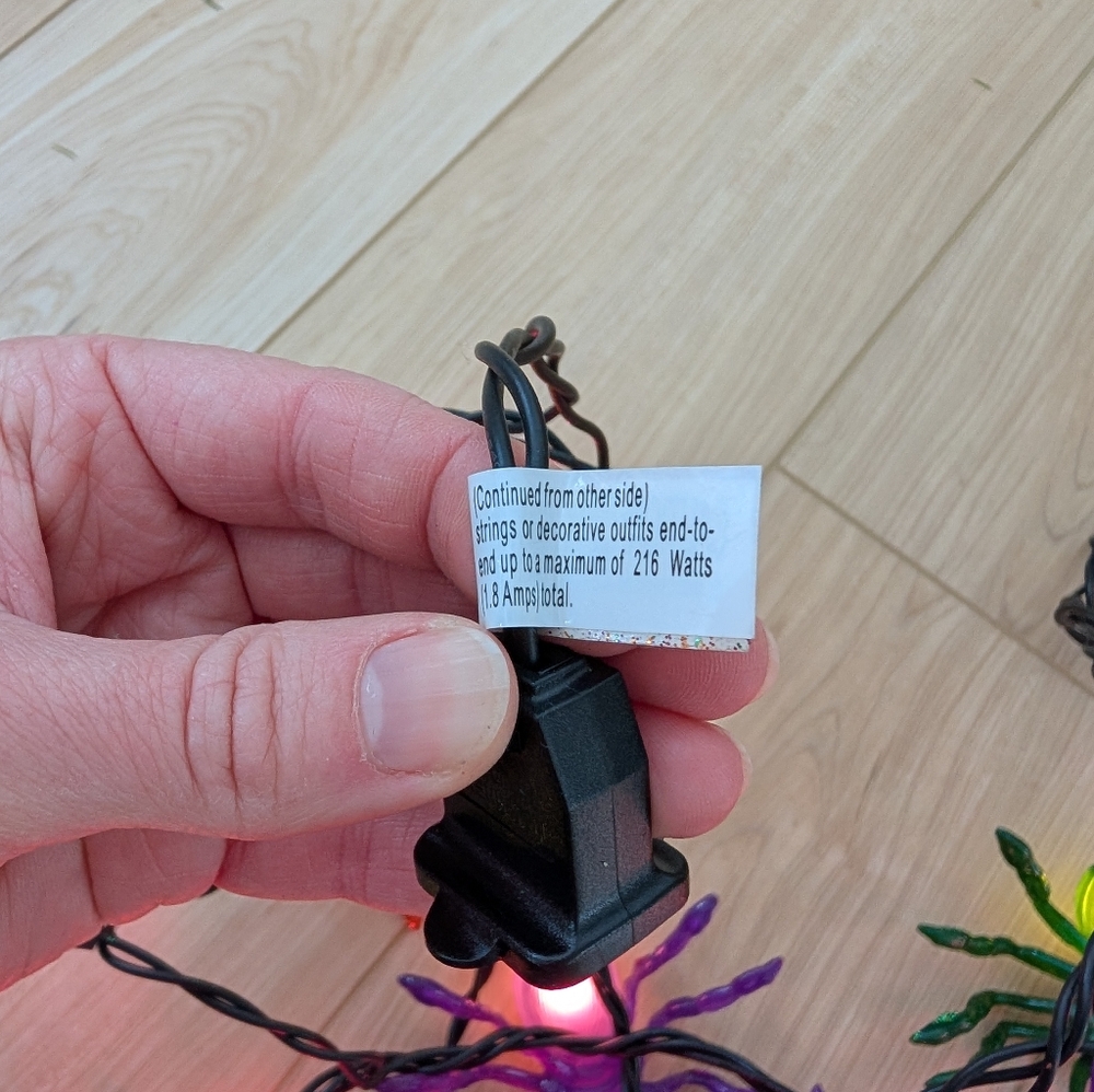 Colorful Spider String Lights for Halloween Decor, 6 Ft - Picture 8 of 11